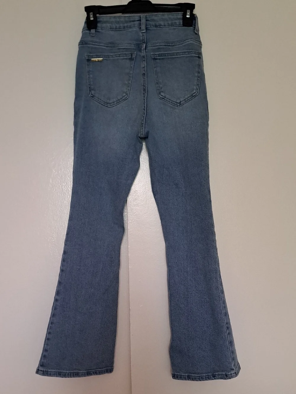 Michael Kors High Rise Light Blue Jeans with Gold Accents